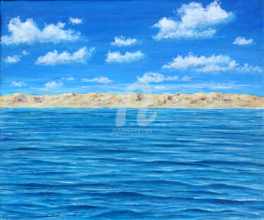 Peinture intitulée "Peinture "Mer et dé…" par David Quant, Œuvre d'art originale, Huile