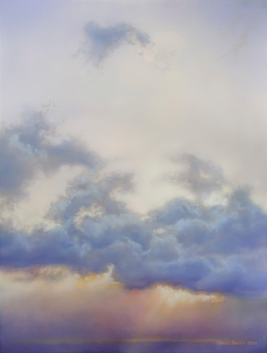 Картина под названием "Powdered Purple (86…" - David Tracey, Подлинное произведение искусства, Акрил Установлен на Деревянна…