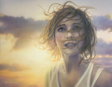 Картина под названием "Windswept" - David Tracey, Подлинное произведение искусства, Акрил Установлен на Деревянная рама для…