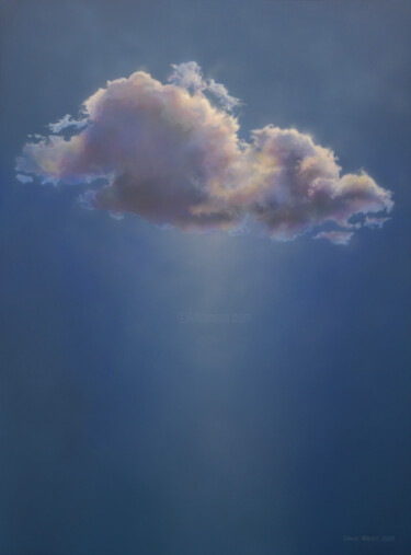 Pintura intitulada "Cloud One on Dark" por David Tracey, Obras de arte originais, Acrílico