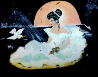 Pintura titulada "PRINCESA DE CORAL" por Davileine Borrego, Obra de arte original, Acrílico
