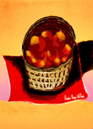 Arte digital titulada "Bodegon de Frutas M…" por Davileine Borrego, Obra de arte original, Pintura Digital
