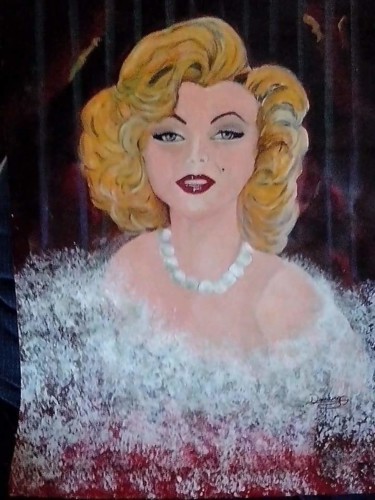Pintura titulada "Marylin Monroe" por Davileine Borrego, Obra de arte original, Acrílico