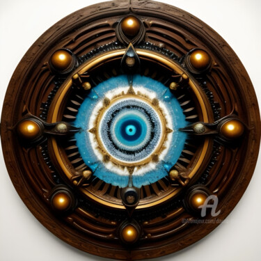 Digital Arts titled "Ethereal circle ser…" by Davina Dugnas, Original Artwork, 2D Digital Work