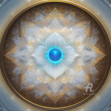 Digital Arts titled "Flower of life circ…" by Davina Dugnas, Original Artwork, 2D Digital Work