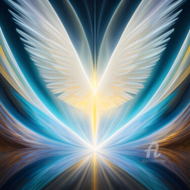 Arte digital titulada "Angelic realm" por Davina Dugnas, Obra de arte original, Trabajo Digital 2D