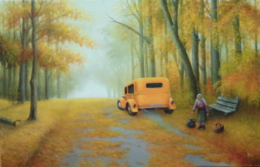 Картина под названием "Не купил грибы..." - Юрий Радайкин, Подлинное произведение искусства, Масло