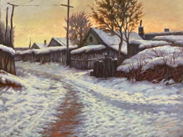 雪景 "雪景" başlıklı Tablo Dawei Cao tarafından, Orijinal sanat, Petrol