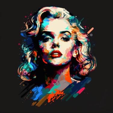 Цифровое искусство под названием "Marilyn Monroe digi…" - Dawid Mitoraj, Подлинное произведение искусства, Изображение, сген…