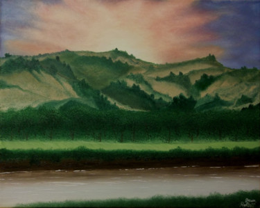 Painting titled "Loess Hills" by Dawn Radloff, Original Artwork, Oil