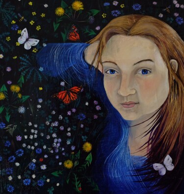 Painting titled "Empath" by Dawn Rodger, Original Artwork, Oil