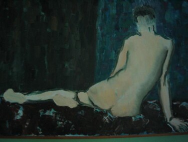 Painting titled "RDc Nude" by Dawn Saunders Dahl, Original Artwork