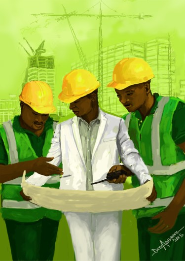 Digital Arts titled "Teamwork" by Dayo Adeyemi, Original Artwork, Digital Painting