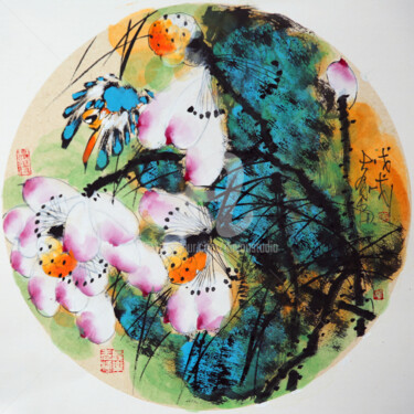 Painting titled "Long lasting Fragra…" by Dayou Lu, Original Artwork, Pigments