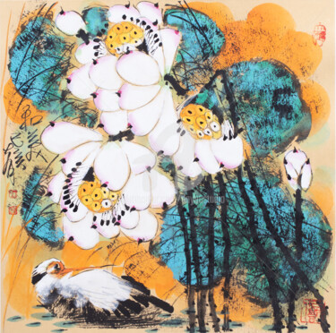 Peinture intitulée "Wonderful life 和美 (…" par Dayou Lu, Œuvre d'art originale, Pigments