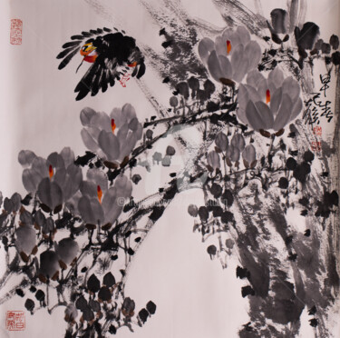 Painting titled "Early Spring 早春 (No…" by Dayou Lu, Original Artwork, Pigments