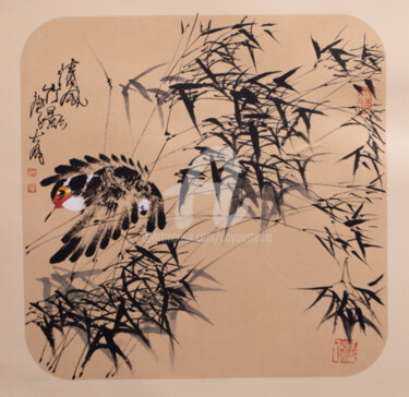 Painting titled "Fresh wind 清风 (No.1…" by Dayou Lu, Original Artwork, Pigments