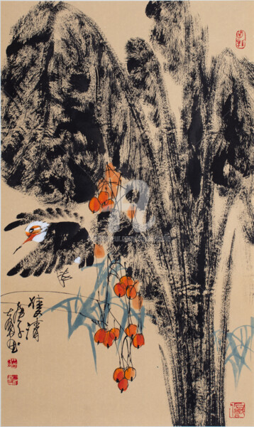 Painting titled "Freshing 双清 (No.190…" by Dayou Lu, Original Artwork, Pigments