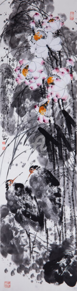 Painting titled "Fresh world 清凉世界 (N…" by Dayou Lu, Original Artwork, Pigments