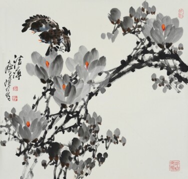 Pintura titulada "Pure and clean 洁净 （…" por Dayou Lu, Obra de arte original, Pigmentos