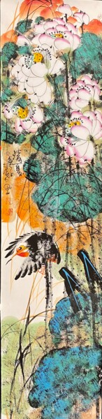 Painting titled "Fresh summer 清夏 （No…" by Dayou Lu, Original Artwork, Pigments