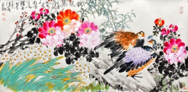 Peinture intitulée "Bright future 锦绣前程…" par Dayou Lu, Œuvre d'art originale, Pigments