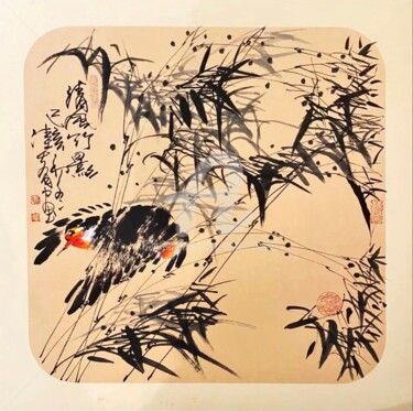 Peinture intitulée "Fresh wind through…" par Dayou Lu, Œuvre d'art originale, Pigments