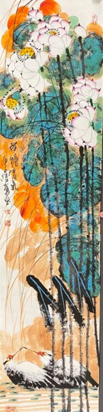 Painting titled "Wind through the Lo…" by Dayou Lu, Original Artwork, Pigments