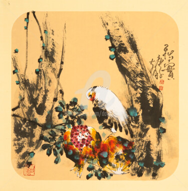 Peinture intitulée "Feel the Autumn 品秋…" par Dayou Lu, Œuvre d'art originale, Pigments