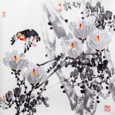 Painting titled "Early spring 早春 （No…" by Dayou Lu, Original Artwork, Pigments