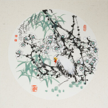 Painting titled "The story of spring…" by Dayou Lu, Original Artwork, Pigments