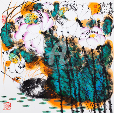 Painting titled "Clear dew 清露 （No.19…" by Dayou Lu, Original Artwork, Pigments