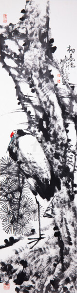 "Pine tree spirit 松高…" başlıklı Tablo Dayou Lu tarafından, Orijinal sanat, Mürekkep