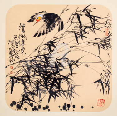 Painting titled "Fresh wind 清风徐来 （No…" by Dayou Lu, Original Artwork, Pigments