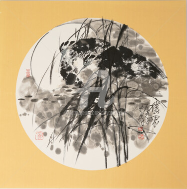 Peinture intitulée "Double miss 双思 （No.…" par Dayou Lu, Œuvre d'art originale, Encre