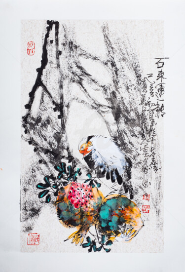 Painting titled "Time comes 石来运转 （No…" by Dayou Lu, Original Artwork, Pigments