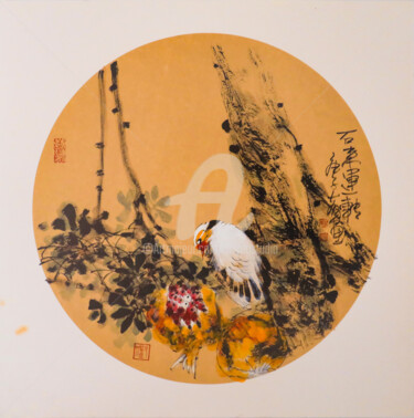 Peinture intitulée "Time comes 石来运转 （No…" par Dayou Lu, Œuvre d'art originale, Pigments