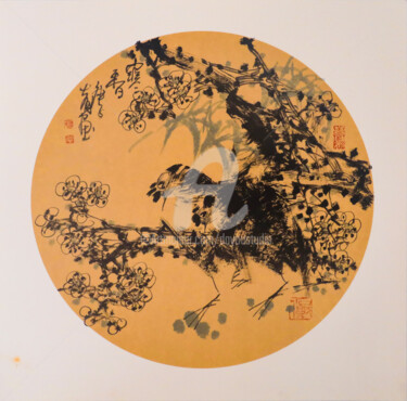 Pittura intitolato "Fragrance in the co…" da Dayou Lu, Opera d'arte originale, Inchiostro