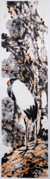 "Pine tree spirit 松高…" başlıklı Tablo Dayou Lu tarafından, Orijinal sanat, Mürekkep