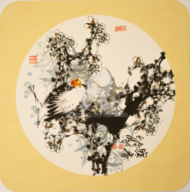Schilderij getiteld "Fragrance in the co…" door Dayou Lu, Origineel Kunstwerk, pigmenten