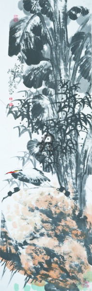 Painting titled "Freshing 双清 （No.190…" by Dayou Lu, Original Artwork, Pigments