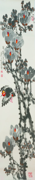 Peinture intitulée "Spring message 春消息…" par Dayou Lu, Œuvre d'art originale, Pigments