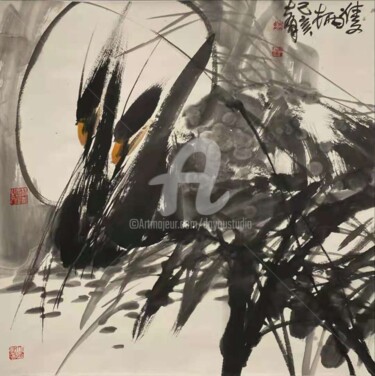 Painting titled "Double miss 双栖 （No.…" by Dayou Lu, Original Artwork, Pigments
