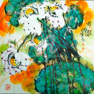 Painting titled "Beautiful rhythm in…" by Dayou Lu, Original Artwork, Pigments