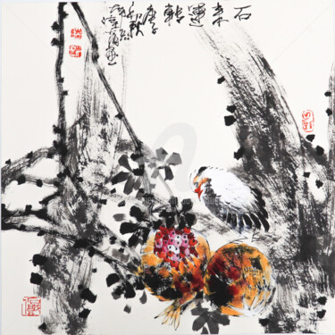 Painting titled "Time comes 石来运转 （No…" by Dayou Lu, Original Artwork, Pigments