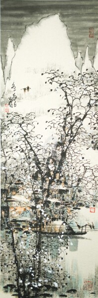 Картина под названием "Winter time 冬 （No.1…" - Dayou Lu, Подлинное произведение искусства, Пигменты