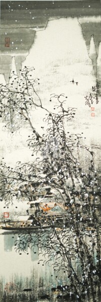 Malerei mit dem Titel "Sunny day in the wi…" von Dayou Lu, Original-Kunstwerk, Pigmente