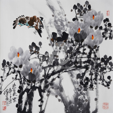 Malerei mit dem Titel "Spring time 春天里 （No…" von Dayou Lu, Original-Kunstwerk, Pigmente