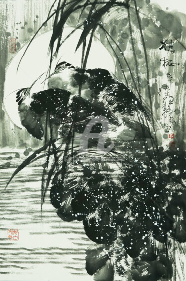 Peinture intitulée "Double miss 双栖 （No.…" par Dayou Lu, Œuvre d'art originale, Encre
