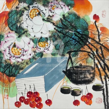 Malerei mit dem Titel "No title 无题 （No.187…" von Dayou Lu, Original-Kunstwerk, Pigmente